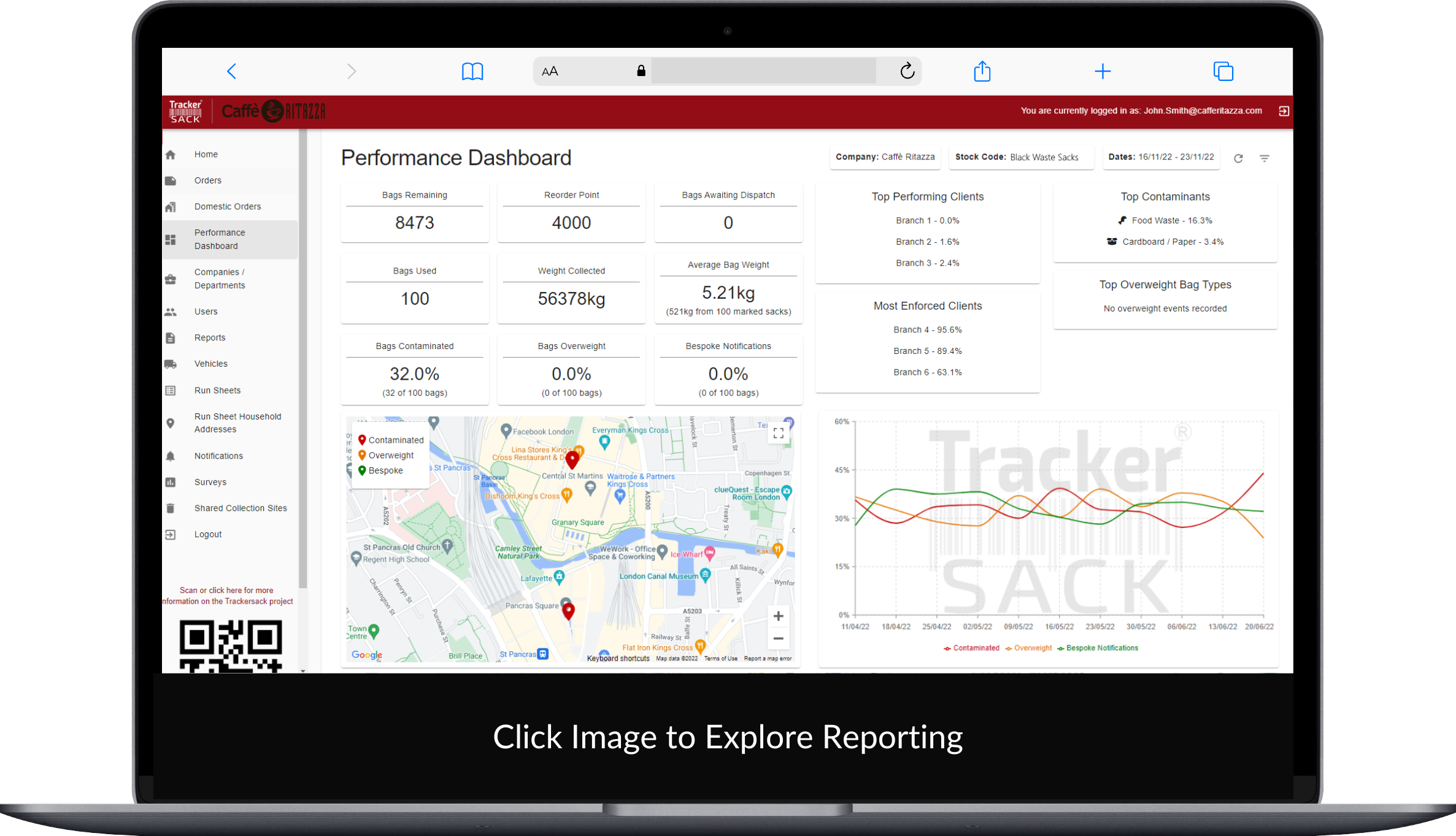 Trackersack Mobile App Tracking for Barcoded Waste Sacks and Bins